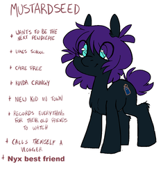 Size: 1134x1206 | Tagged: safe, artist:braindead, oc, oc only, oc:mustardseed, /mlp/, not nyx