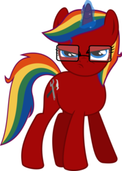 Size: 1024x1438 | Tagged: safe, artist:jeremeymcdude, oc, oc only, oc:skittle sweet, pony, unicorn, g4, angry, magic aura, rainbow hair, recolor, show accurate, simple background, solo, transparent background, vector