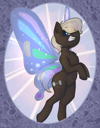 Size: 796x1020 | Tagged: safe, artist:marsminer, dumbbell, g4, butterfly wings, male, solo