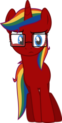 Size: 1024x2031 | Tagged: safe, artist:jeremeymcdude, oc, oc only, oc:skittle sweet, pony, unicorn, g4, rainbow hair, show accurate, simple background, solo, transparent background, uncomfortable, vector