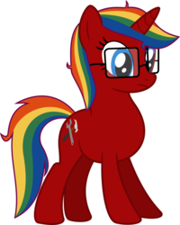 Size: 1024x1282 | Tagged: safe, artist:jeremeymcdude, oc, oc only, oc:skittle sweet, pony, unicorn, g4, rainbow hair, show accurate, simple background, solo, transparent background, vector