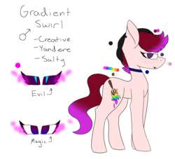 Size: 2200x2000 | Tagged: safe, artist:tuzziixx, oc, oc only, oc:gradient swirl, beanie, hat, high res, reference sheet, solo