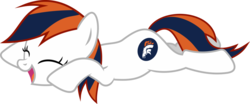 Size: 1024x426 | Tagged: safe, artist:jeremeymcdude, oc, oc only, oc:milo highliss, earth pony, pony, g4, american football, denver broncos, nfl, show accurate, simple background, solo, transparent background, vector