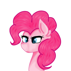 Size: 1000x1000 | Tagged: safe, artist:midnightdash101, pinkie pie, earth pony, pony, g4, bust, female, portrait, simple background, solo, transparent background
