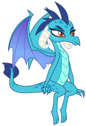 Size: 2247x3272 | Tagged: safe, artist:sketchmcreations, princess ember, dragon, celestial advice, g4, high res, simple background, sitting, solo, transparent background, vector