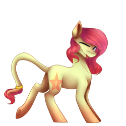 Size: 3000x3000 | Tagged: safe, artist:harmonyskish, oc, oc only, earth pony, pony, female, high res, mare, one eye closed, simple background, solo, tongue out, transparent background, wink