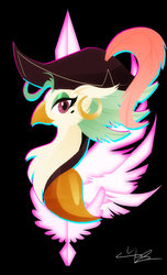 Size: 600x986 | Tagged: safe, artist:ii-art, captain celaeno, anthro, g4, my little pony: the movie, female, hat, looking at you, solo