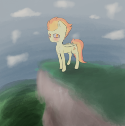 Size: 1500x1520 | Tagged: safe, artist:mrpancakewolfie, spitfire, pegasus, pony, g4, blushing, female, mare, solo