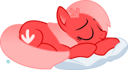 Size: 3210x1761 | Tagged: safe, artist:arifproject, oc, oc only, oc:downvote, pony, derpibooru, g4, derpibooru ponified, eyes closed, meta, pillow, ponified, simple background, sleeping, solo, transparent background, vector