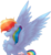 Size: 1857x2030 | Tagged: safe, artist:melodysweetheart, rainbow dash, g4, backwards cutie mark, chest fluff, eyes closed, female, floppy ears, simple background, sitting, solo, spread wings, transparent background