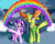 Size: 2500x2000 | Tagged: safe, artist:katakiuchi4u, starlight glimmer, thorax, changedling, changeling, pony, unicorn, celestial advice, g4, compromise, duo, high res, king thorax, rainbow, scene interpretation