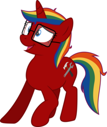 Size: 1024x1220 | Tagged: safe, artist:jeremeymcdude, oc, oc only, oc:skittle sweet, pony, unicorn, g4, nervous, rainbow hair, show accurate, simple background, solo, transparent background, vector