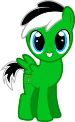 Size: 1024x1649 | Tagged: safe, artist:jeremeymcdude, oc, oc only, oc:rick "dash" witt, pegasus, pony, g4, age regression, colt, male, show accurate, simple background, solo, transparent background, vector