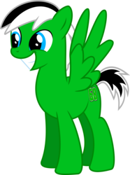 Size: 1024x1380 | Tagged: safe, artist:jeremeymcdude, oc, oc only, oc:rick "dash" witt, pegasus, pony, g4, shit eating grin, show accurate, simple background, solo, transparent background, vector