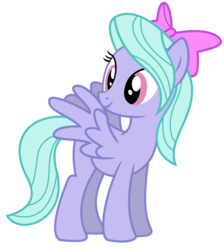 Size: 1024x1144 | Tagged: safe, artist:jeremeymcdude, flitter, pegasus, pony, g4, bow, female, mare, show accurate, simple background, solo, spread wings, transparent background, vector, wings