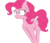 Size: 1866x1612 | Tagged: safe, artist:paskanaakka, derpibooru exclusive, pinkie pie, earth pony, pony, g4, chest fluff, ear fluff, female, fluffy, grin, shrunken pupils, simple background, smiling, solo, transparent background