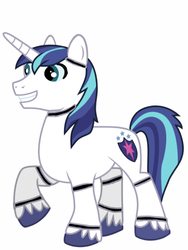 Size: 768x1024 | Tagged: safe, artist:ripped-ntripps, shining armor, pony, robot, robot pony, g4, animatronic, five nights at freddy's