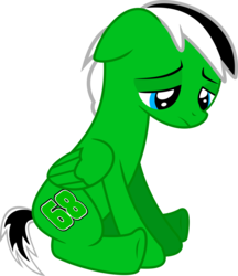 Size: 1024x1183 | Tagged: safe, artist:jeremeymcdude, oc, oc only, oc:rick "dash" witt, pegasus, pony, g4, male, sad, show accurate, simple background, solo, transparent background, vector