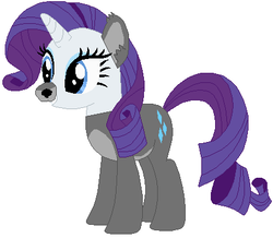 Size: 434x379 | Tagged: safe, artist:selenaede, artist:user15432, rarity, pony, unicorn, g4, animal costume, base used, big bad wolf, clothes, costume, crossover, fairy tale, female, pinkie tales, simple background, solo, three little pigs, white background, wolf costume, wolf ears, wolf nose