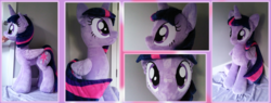 Size: 7000x2662 | Tagged: safe, artist:joltage, twilight sparkle, alicorn, pony, g4, absurd resolution, irl, life size, photo, plushie, twilight sparkle (alicorn)