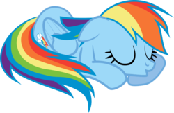 Size: 691x451 | Tagged: safe, artist:jeremeymcdude, rainbow dash, pegasus, pony, g4, the cutie pox, .svg available, female, show accurate, simple background, sleeping, sleepydash, solo, transparent background, vector