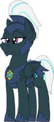 Size: 709x1585 | Tagged: safe, artist:wcnimbus, oc, oc only, oc:crosswind, pegasus, pony, armor, bored, colored sketch, female, guard, guardsmare, mare, night guard, royal guard, simple background, solo, white background