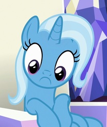 Size: 900x1070 | Tagged: safe, edit, edited screencap, screencap, trixie, pony, unicorn, all bottled up, g4, female, inverted mouth, mare