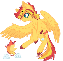 Size: 674x661 | Tagged: safe, artist:wanderingpegasus, oc, oc only, oc:flamespark, pegasus, pony, female, mare, not sunset shimmer, solo