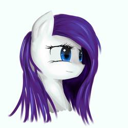 Size: 960x960 | Tagged: safe, artist:posionjoke, rarity, pony, g4, bust, female, simple background, solo, white background