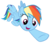 Size: 8200x7000 | Tagged: safe, artist:tardifice, rainbow dash, pegasus, pony, 28 pranks later, g4, season 6, absurd resolution, female, open mouth, pointing, simple background, smiling, solo, transparent background, vector