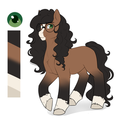 Size: 3067x2932 | Tagged: safe, artist:askbubblelee, oc, oc only, oc:walter nutt, earth pony, pony, glasses, gradient hooves, green eyes, high res, long mane, looking at you, male, reference sheet, simple background, smiling, solo, stallion