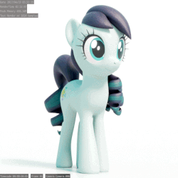 Size: 512x512 | Tagged: safe, artist:therealdjthed, coloratura, earth pony, pony, g4, 3d, 3d model, adorable face, animated, blender, blender cycles, cute, cycles render, female, gif, i watch it for the ears, mare, model:djthed, raised hoof, rara, rarabetes, solo, squee, therealdjthed is trying to murder us