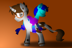 Size: 1947x1309 | Tagged: safe, artist:carloscreations, oc, oc only, oc:alphablue, oc:carlosbrony, alicorn, pony, unicorn, gradient background, vector