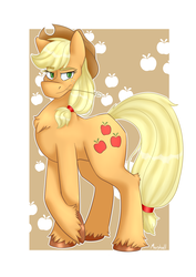 Size: 1024x1448 | Tagged: safe, artist:greenteadragonboi, applejack, earth pony, pony, g4, female, hay stalk, solo, straw in mouth