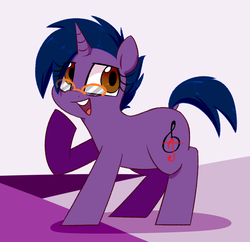 Size: 1116x1080 | Tagged: safe, artist:notenoughapples, oc, oc only, pony, unicorn, glasses, smiling, solo
