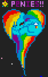 Size: 560x906 | Tagged: safe, screencap, rainbow dash, pegasus, pony, g4, drawing, female, heart pony, mare, pixel art, r/place, reddit