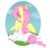 Size: 911x878 | Tagged: safe, artist:php54, fluttershy, pegasus, pony, g4, clothes, dress, grass, looking away, outdoors, rear view, sitting, spread wings, spring, summer, summer dress, sundress, white dress, wings