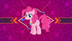 Size: 3840x2160 | Tagged: safe, artist:laszlvfx, artist:sakatagintoki117, edit, pinkie pie, earth pony, pony, g4, element of laughter, female, high res, party horn, solo, wallpaper, wallpaper edit