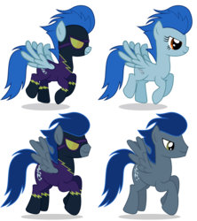 Size: 8000x9000 | Tagged: safe, artist:90sigma, descent, nightshade, pegasus, pony, g4, absurd resolution, charger, clothes, costume, female, male, mare, shadowbolts, shadowbolts (nightmare moon's minions), shadowbolts costume, simple background, stallion, transparent background, vector