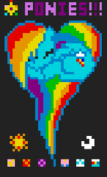 Size: 188x310 | Tagged: safe, rainbow dash, g4, april fools, cutie mark, heart pony, pixel art, r/place, reddit