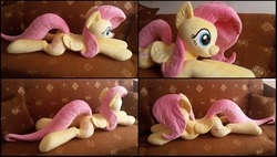 Size: 2312x1312 | Tagged: safe, artist:littlefairyswonders, fluttershy, g4, couch, irl, photo, plushie, prone, solo
