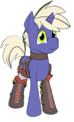 Size: 1480x2421 | Tagged: safe, artist:cybersquirrel, oc, oc only, pony, unicorn, broken horn, horn, male, prosthetics, stallion