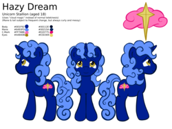 Size: 1280x960 | Tagged: safe, artist:cybersquirrel, oc, oc only, oc:hazy dream, pony, unicorn, male, reference sheet, solo, stallion