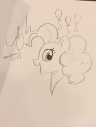 Size: 3264x2448 | Tagged: safe, artist:amy mebberson, pinkie pie, g4, cutie mark, high res, signature, wondercon 2017