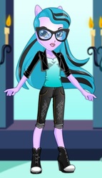 Size: 340x596 | Tagged: safe, oc, oc only, oc:midnight star, equestria girls, g4, glasses, starsue