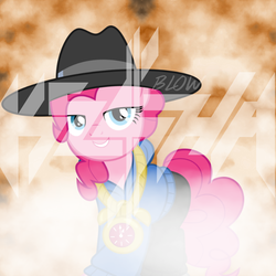 Size: 800x800 | Tagged: safe, artist:chainchomp2 edits, artist:penguinsn1fan, pinkie pie, earth pony, pony, g4, blow (song), cover, female, ke$ha, parody, rapper pie, solo, song reference