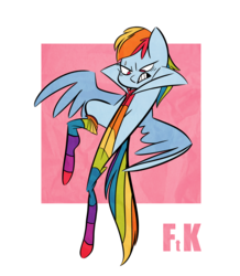 Size: 3480x4000 | Tagged: safe, artist:fluttershythekind, rainbow dash, g4, clothes, female, flying, frown, frustrated, gritted teeth, rainbow socks, simple background, socks, solo, striped socks