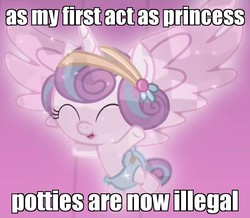 Size: 896x780 | Tagged: safe, edit, edited screencap, screencap, princess flurry heart, crystal pony, pony, g4, the crystalling, crystallized, female, image macro, meme, so flurry decrees, solo