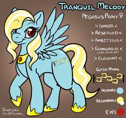 Size: 809x756 | Tagged: safe, artist:felisrandomis, oc, oc only, oc:tranquil melody, reference sheet, solo