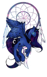 Size: 600x986 | Tagged: safe, artist:thechicrecruit, princess luna, g4, dreamcatcher, female, flying, glowing eyes, simple background, solo, transparent background